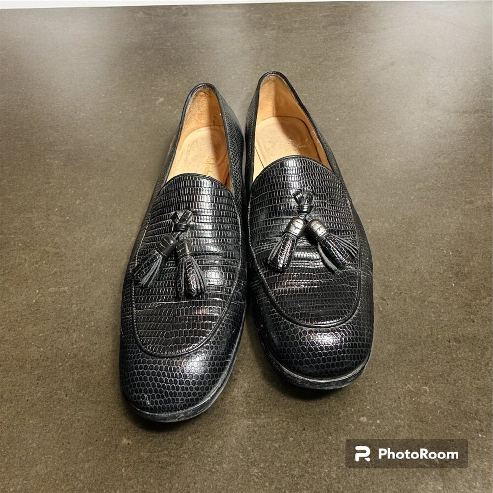 Ferragamo size 8.5 black loafers made in Italy - Picture 2 of 14